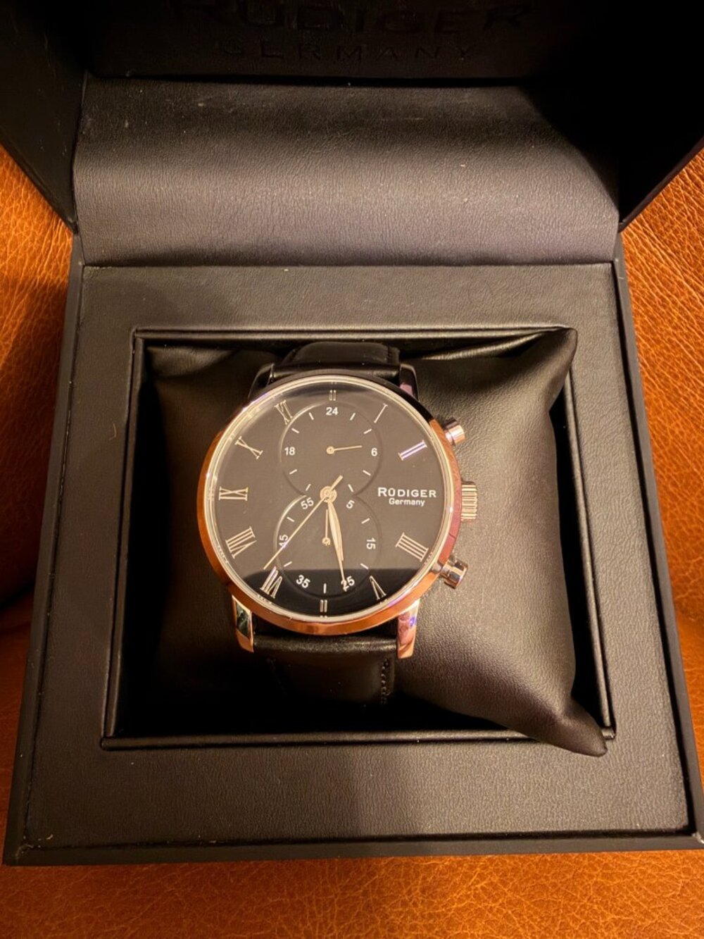 Rudiger Germany Men's Chronograph Watch Black